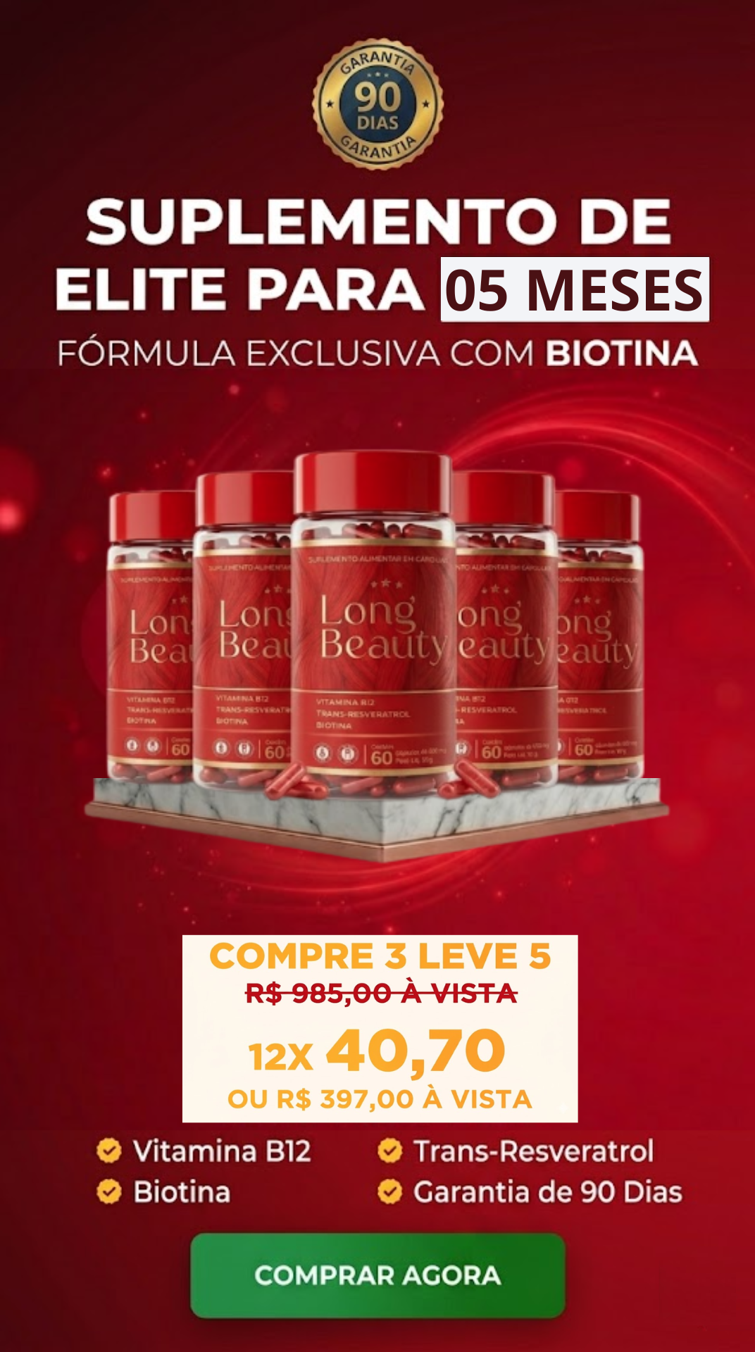 Comprar Kit 5 Potes Long Beauty